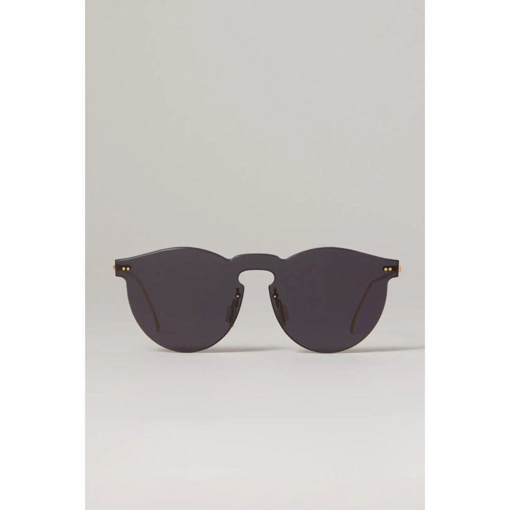 Illesteva Rimless Round Sunglasses in Dark Gray